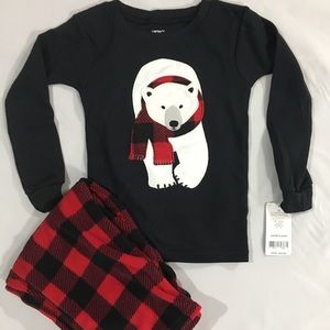 New Carters 3T winter pajamas with polar bear